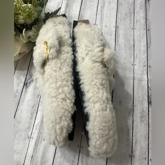 New Birkenstock Boston Big Buckle Teddy Shearling Clogs - Picture 9 of 14